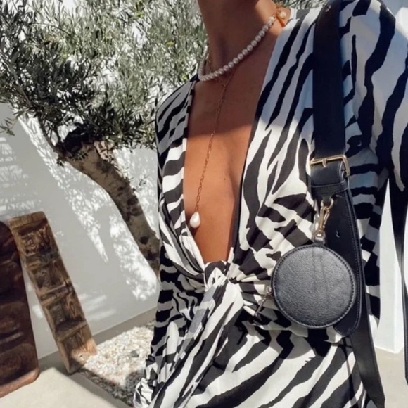 RAT & BOA ALLEGRA DRESS in Zebra Print Tie-Front Dress Size XS - Picture 2 of 10